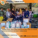 Kegiatan Gerakan Berbagi Untuk Korban Kebakaran Di Desa Juran Alas Bersama Persatuan Organisasi SMK Negeri 1 Sumbawa Besar.