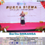 Wakil Bupati Sumbawa Ibu Hj. Dewi Noviany, S.Pd, M.Pd memberi sambutan dan beberapa pantun dalam acara Purna Siswa SMK Negeri 1 Sumbawa Besar